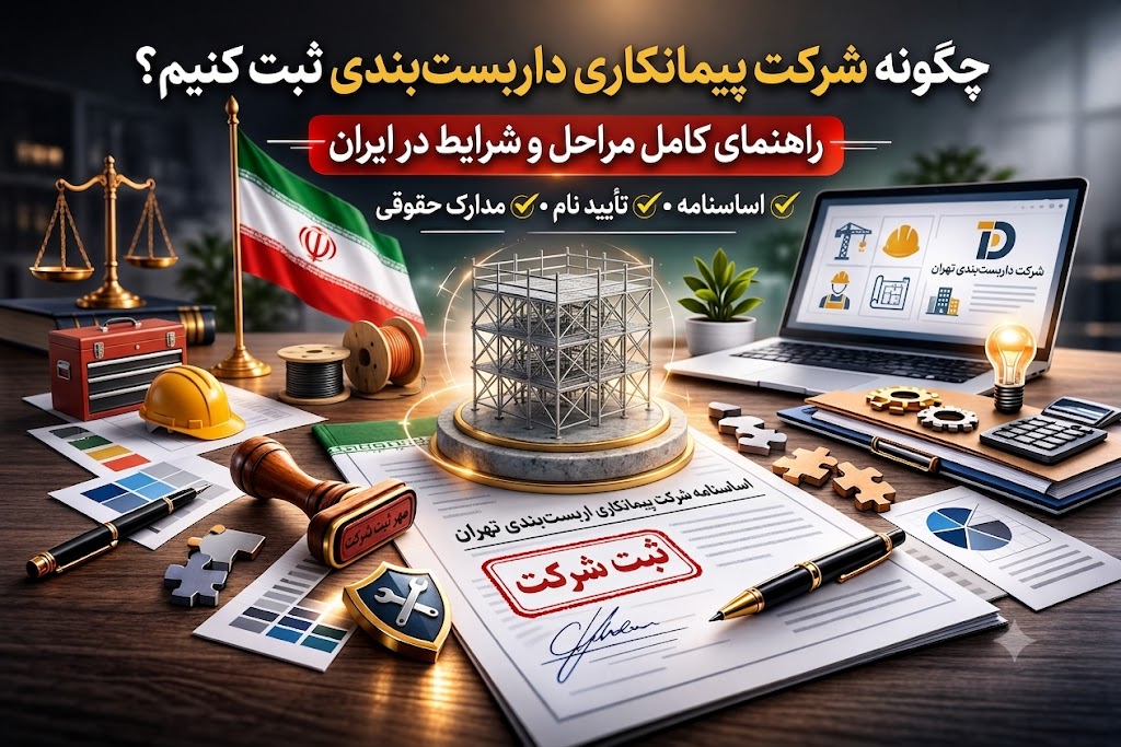 راهنمای کامل مراحل و شرایط ثبت شرکت پیمانکاری داربستبندی در ایران