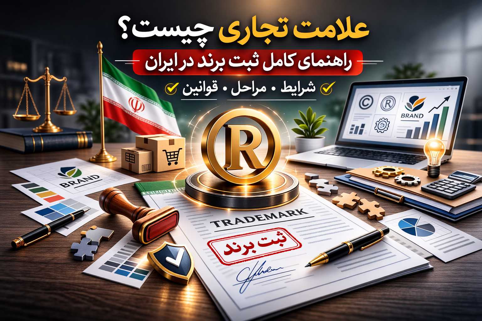 علامت تجاری چیست؟ راهنمای کامل ثبت برند در ایران + شرایط و موارد ممنوعه
